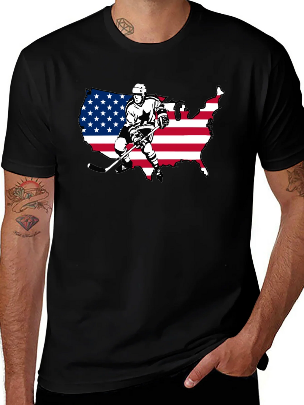 USA Hockey Graphic Tee - Patriotic Style