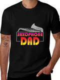 Saxophone Dad Graphic T-Shirt - Music Lover Gift
